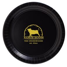 Bull Ranch House Paper Plates