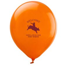 Bull Rider Silhouette Latex Balloons