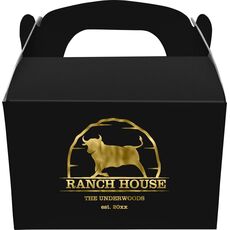 Bull Ranch House Gable Favor Boxes