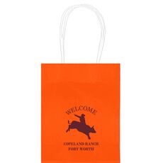 Bull Rider Silhouette Mini Twisted Handled Bags