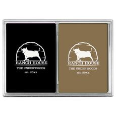 Bull Ranch House Double Deck Playing Cards