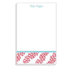 Coral Stripe Notepads