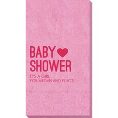 Baby Shower with Heart Bali Guest Towels