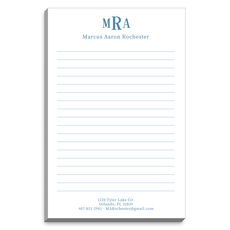 Traditional Block Monogram Notepads