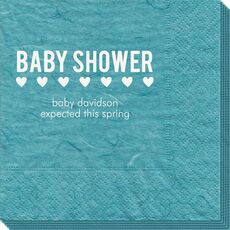 Baby Shower with Hearts Bali Napkins