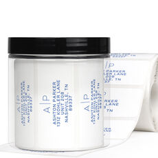 Duogram Rectangle Address Labels in a Jar