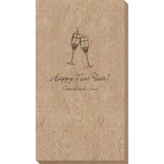 Champagne Crystal Toast Bali Guest Towels