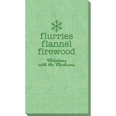 Flurries Flannel Firewood Bali Guest Towels