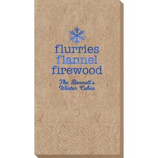 Flurries Flannel Firewood Bali Guest Towels