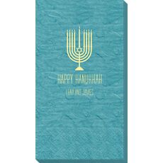 Happy Hanukkah Menorah Bali Guest Towels