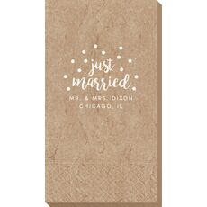 Confetti Dots Just Married Bali Guest Towels