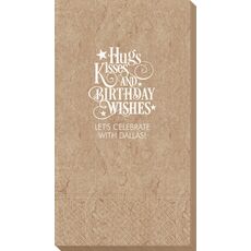 Hugs Kisses and Birthday Wishes Bali Guest Towels