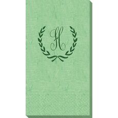 Laurel Wreath with Initial Bali Guest Towels