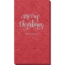 Hand Lettered Merry Christmas Bali Guest Towels