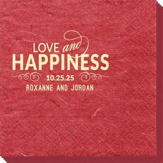 Love and Happiness Scroll Bali Napkins