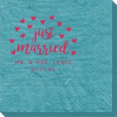 Confetti Hearts Just Married Bali Napkins