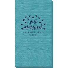 Confetti Hearts Just Married Bali Guest Towels