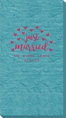 Confetti Hearts Just Married Bali Guest Towels