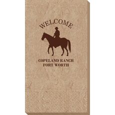 Cowboy with Horse Bali Guest Towels