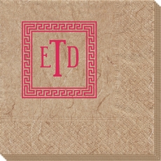 Greek Key Border with Monogram Bali Napkins