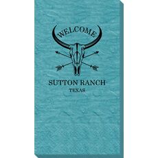 Longhorn Skull with Arrows Bali Guest Towels