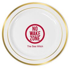 No Wake Zone Premium Banded Plastic Plates