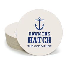 Down The Hatch Round Coasters
