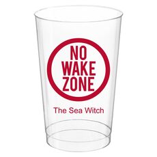 No Wake Zone Clear Plastic Cups