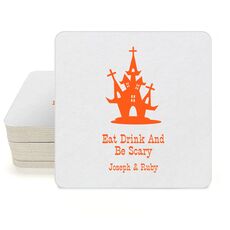 Cemetery House Square Coasters