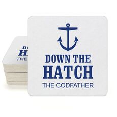 Down The Hatch Square Coasters