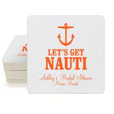 Let's Get Nauti Square Coasters
