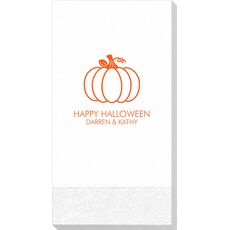 Pumpkin Silhouette Guest Towels