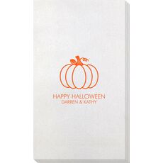 Pumpkin Silhouette Bamboo Luxe Guest Towels