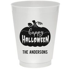 Happy Halloween Pumpkin Colored Shatterproof Cups