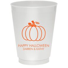 Pumpkin Silhouette Colored Shatterproof Cups