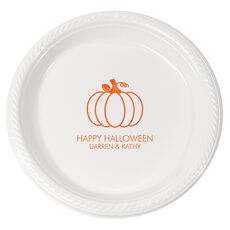 Pumpkin Silhouette Plastic Plates