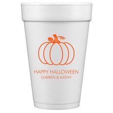 Pumpkin Silhouette Styrofoam Cups