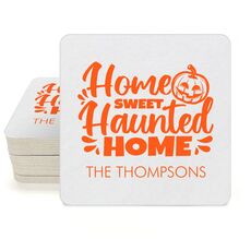 Home Sweet Haunted Home Square Coasters