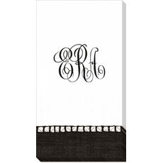 Black Border Design Your Own Caspari Linen Like Guest Towels