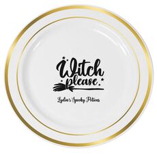 Witch Please Premium Banded Plastic Plates
