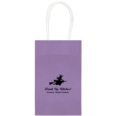 Witch On a Broom Silhouette Medium Twisted Handled Bags