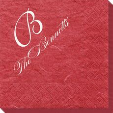 Pick Your Initial Monogram with Text Bali Napkins