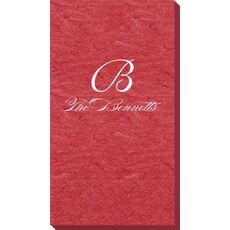 Pick Your Initial Monogram with Text Bali Guest Towels