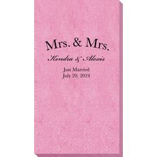 Mrs & Mrs Arched Bali Guest Towels