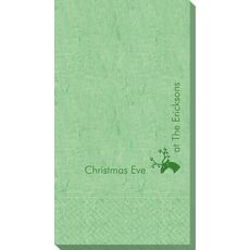 Corner Text with Christmas Reindeer Design Bali Guest Towels