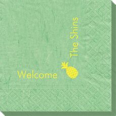 Corner Text with Pineapple Design Bali Napkins