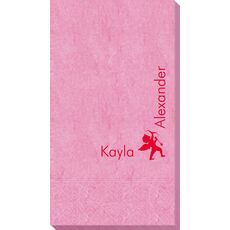 Corner Text with Cupid Design Bali Guest Towels
