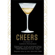 Chic Faux Gold Cocktail Invitations