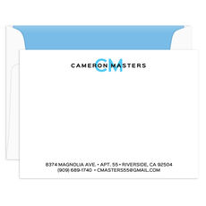 Simplicity Initials Flat Note Cards