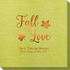 Big Autumn Fall In Love Bamboo Luxe Napkins